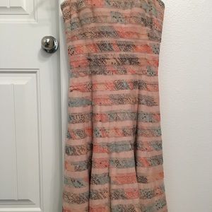 BCBG Strapless mesh dress